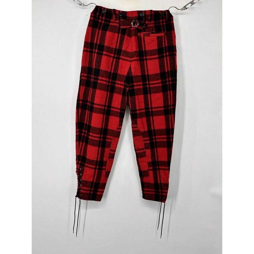Banana Replublic Buffalo Plaid Wool Quilted Hunting Pants EUC Tampered Pockets